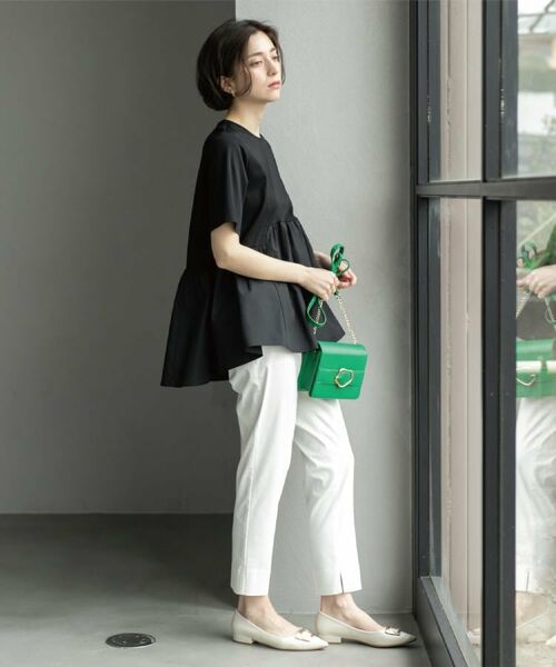 OPAQUE.CLIP / オペーク ドット クリップ カットソー | ペプラムドッキングカットソー【洗濯機洗い可】 | 詳細28