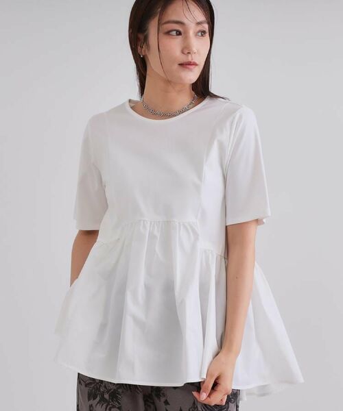 OPAQUE.CLIP / オペーク ドット クリップ カットソー | ペプラムドッキングカットソー【洗濯機洗い可】 | 詳細29