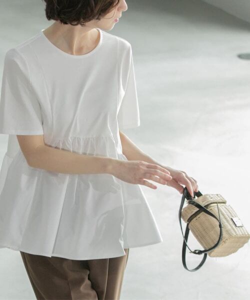 OPAQUE.CLIP / オペーク ドット クリップ カットソー | ペプラムドッキングカットソー【洗濯機洗い可】 | 詳細4