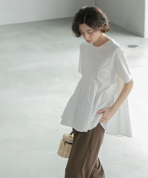 OPAQUE.CLIP / オペーク ドット クリップ カットソー | ペプラムドッキングカットソー【洗濯機洗い可】 | 詳細5