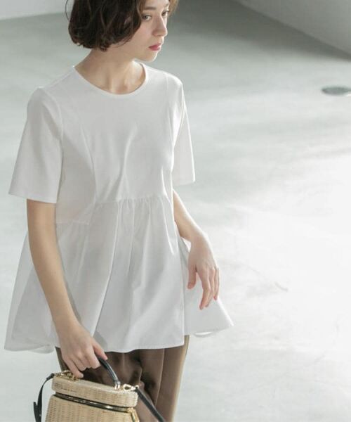 OPAQUE.CLIP / オペーク ドット クリップ カットソー | ペプラムドッキングカットソー【洗濯機洗い可】 | 詳細6