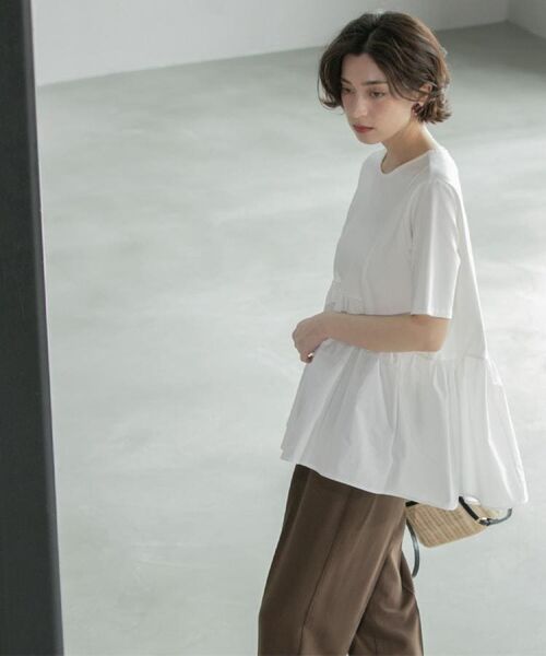 OPAQUE.CLIP / オペーク ドット クリップ カットソー | ペプラムドッキングカットソー【洗濯機洗い可】 | 詳細8