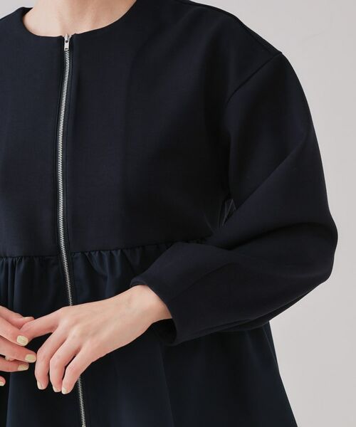 OPAQUE.CLIP / オペーク ドット クリップ カーディガン・ボレロ | ペプラムドッキングZIPカーディガン【洗濯機洗い可】 | 詳細17