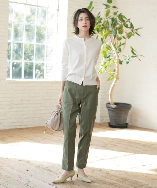 OPAQUE.CLIP / オペーク ドット クリップ カーディガン・ボレロ | クルーネックニットカーディガン/オーガニックコットン混【UV/洗濯機洗い可】 | 詳細10