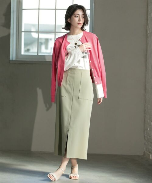 OPAQUE.CLIP / オペーク ドット クリップ カーディガン・ボレロ | クルーネックニットカーディガン/オーガニックコットン混【UV/洗濯機洗い可】 | 詳細23