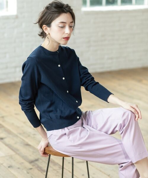 OPAQUE.CLIP / オペーク ドット クリップ カーディガン・ボレロ | クルーネックニットカーディガン/オーガニックコットン混【UV/洗濯機洗い可】 | 詳細28