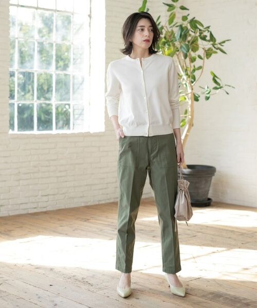 OPAQUE.CLIP / オペーク ドット クリップ カーディガン・ボレロ | クルーネックニットカーディガン/オーガニックコットン混【UV/洗濯機洗い可】 | 詳細9