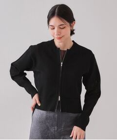 OPAQUE.CLIP / オペーク ドット クリップ カーディガン・ボレロ | メッシュZIPニットカーディガン【洗濯機洗い可】