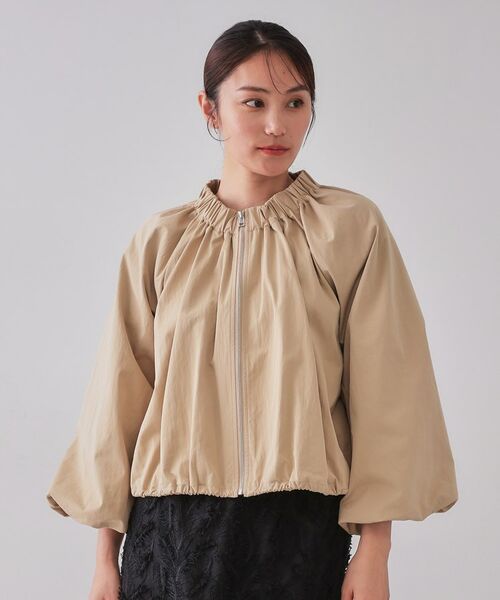 OPAQUE.CLIP / オペーク ドット クリップ レザーブルゾン・ジャケット | バルーンスリーブZIPブルゾン【洗濯洗い可】 | 詳細11