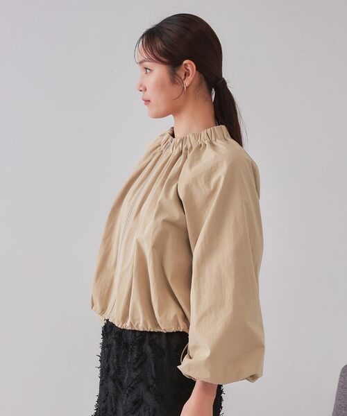 OPAQUE.CLIP / オペーク ドット クリップ レザーブルゾン・ジャケット | バルーンスリーブZIPブルゾン【洗濯洗い可】 | 詳細12