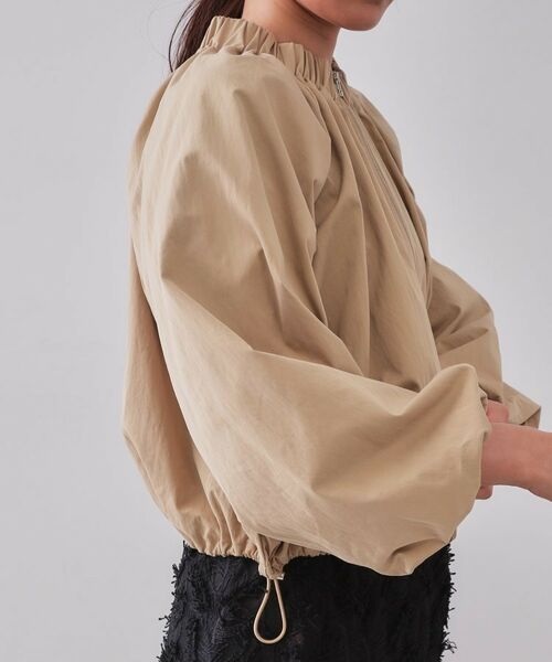 OPAQUE.CLIP / オペーク ドット クリップ レザーブルゾン・ジャケット | バルーンスリーブZIPブルゾン【洗濯洗い可】 | 詳細15