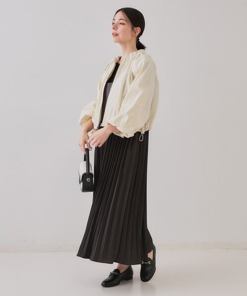 OPAQUE.CLIP / オペーク ドット クリップ レザーブルゾン・ジャケット | バルーンスリーブZIPブルゾン【洗濯洗い可】 | 詳細4