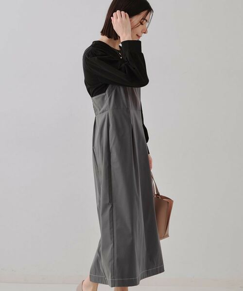 OPAQUE.CLIP / オペーク ドット クリップ ロング・マキシ丈ワンピース | ビスチェドッキングワンピース【洗濯機洗い可】 | 詳細1