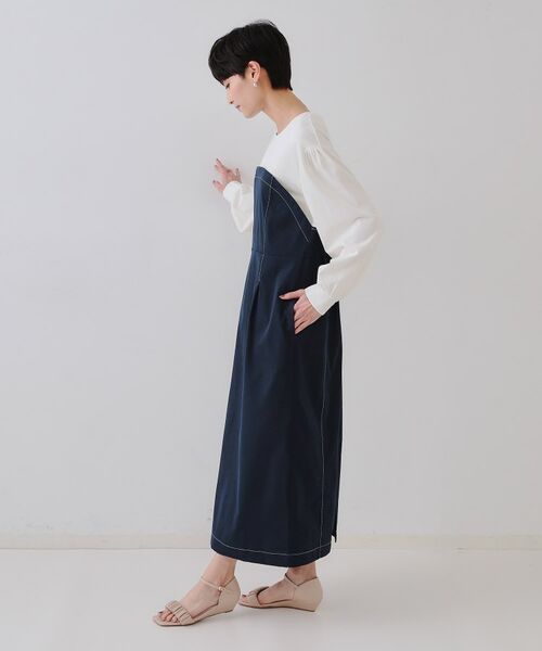 OPAQUE.CLIP / オペーク ドット クリップ ロング・マキシ丈ワンピース | ビスチェドッキングワンピース【洗濯機洗い可】 | 詳細10