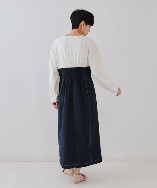 OPAQUE.CLIP / オペーク ドット クリップ ロング・マキシ丈ワンピース | ビスチェドッキングワンピース【洗濯機洗い可】 | 詳細11