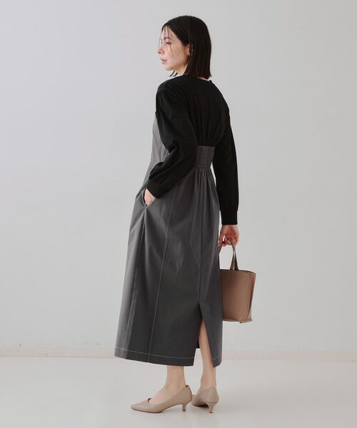 OPAQUE.CLIP / オペーク ドット クリップ ロング・マキシ丈ワンピース | ビスチェドッキングワンピース【洗濯機洗い可】 | 詳細2