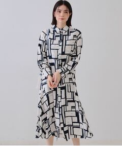 OPAQUE.CLIP / オペーク ドット クリップ ロング・マキシ丈ワンピース | ジオメトリックプリントワンピース