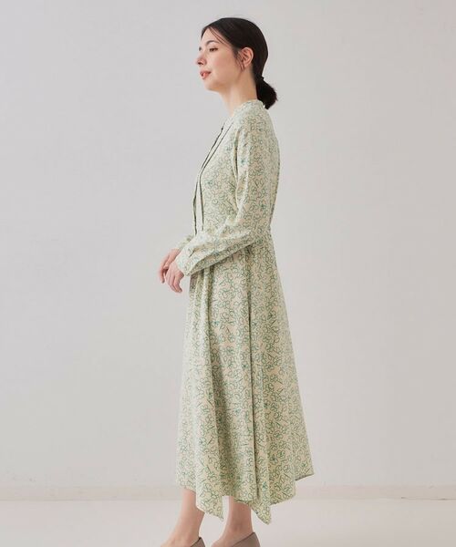 OPAQUE.CLIP / オペーク ドット クリップ ミニ丈・ひざ丈ワンピース | フラワープリントワンピース【洗濯機洗い可】 | 詳細10