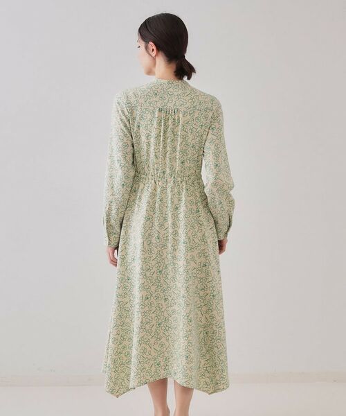 OPAQUE.CLIP / オペーク ドット クリップ ミニ丈・ひざ丈ワンピース | フラワープリントワンピース【洗濯機洗い可】 | 詳細11