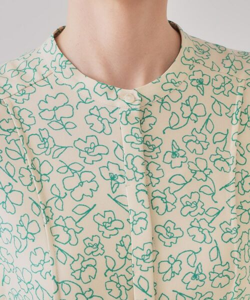 OPAQUE.CLIP / オペーク ドット クリップ ミニ丈・ひざ丈ワンピース | フラワープリントワンピース【洗濯機洗い可】 | 詳細12