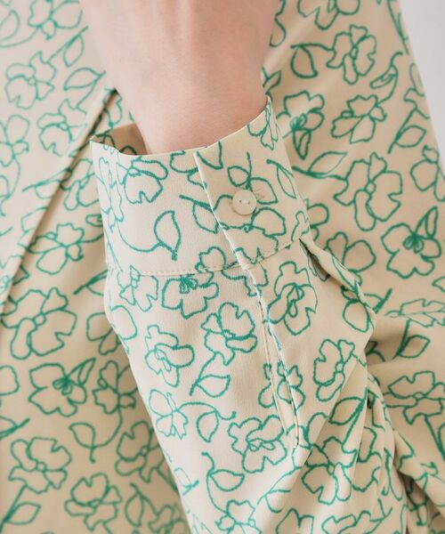 OPAQUE.CLIP / オペーク ドット クリップ ミニ丈・ひざ丈ワンピース | フラワープリントワンピース【洗濯機洗い可】 | 詳細14