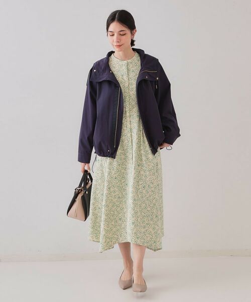 OPAQUE.CLIP / オペーク ドット クリップ ミニ丈・ひざ丈ワンピース | フラワープリントワンピース【洗濯機洗い可】 | 詳細7