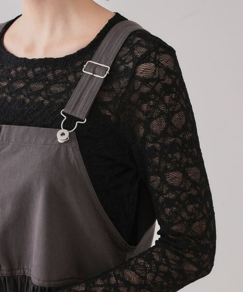 OPAQUE.CLIP / オペーク ドット クリップ スカート | プリーツドッキングジャンパードレス【洗濯機洗い可】 | 詳細13