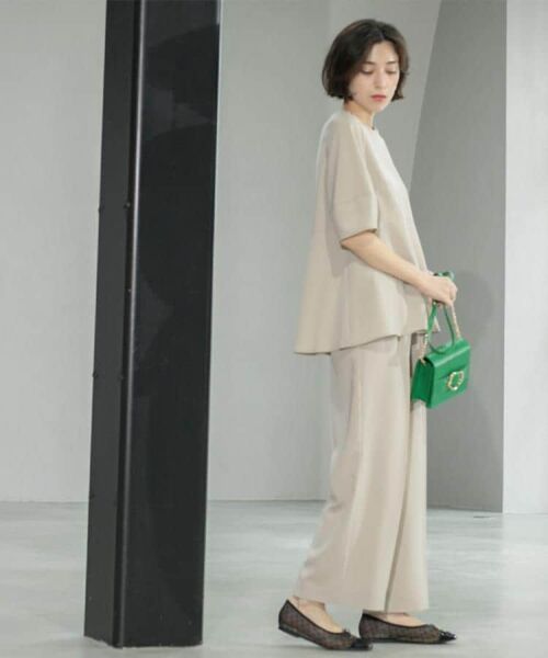 OPAQUE.CLIP / オペーク ドット クリップ パンツ | 《6色展開/丈が選べる》美脚イージーワイドパンツ/セットアップ対応【ストレッチ/洗濯機洗い可/防シワ】 | 詳細10