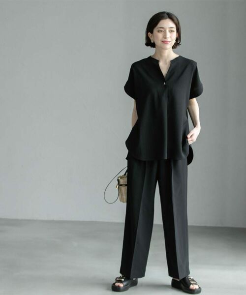 OPAQUE.CLIP / オペーク ドット クリップ パンツ | 《6色展開/丈が選べる》美脚イージーワイドパンツ/セットアップ対応【ストレッチ/洗濯機洗い可/防シワ】 | 詳細2