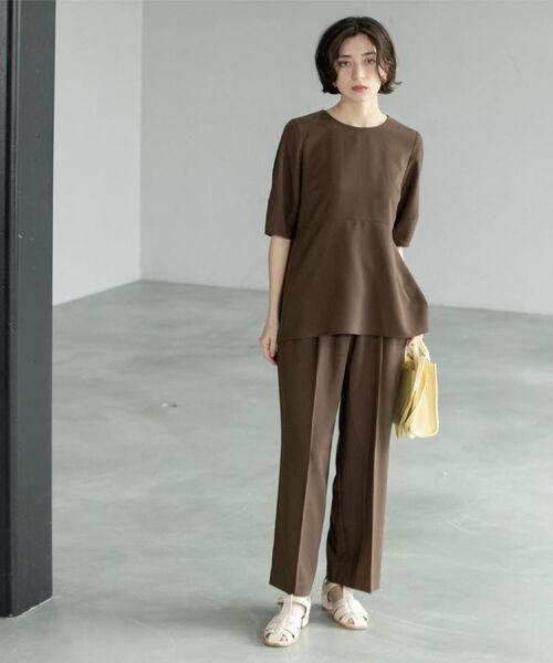 OPAQUE.CLIP / オペーク ドット クリップ パンツ | 《6色展開/丈が選べる》美脚イージーワイドパンツ/セットアップ対応【ストレッチ/洗濯機洗い可/防シワ】 | 詳細28