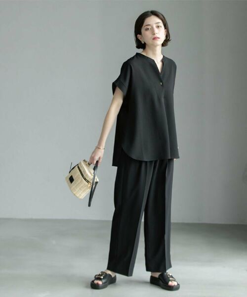 OPAQUE.CLIP / オペーク ドット クリップ パンツ | 《6色展開/丈が選べる》美脚イージーワイドパンツ/セットアップ対応【ストレッチ/洗濯機洗い可/防シワ】 | 詳細3