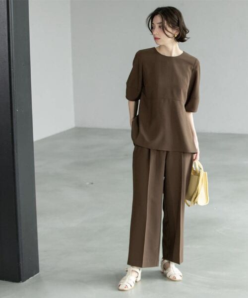 OPAQUE.CLIP / オペーク ドット クリップ パンツ | 《6色展開/丈が選べる》美脚イージーワイドパンツ/セットアップ対応【ストレッチ/洗濯機洗い可/防シワ】 | 詳細30