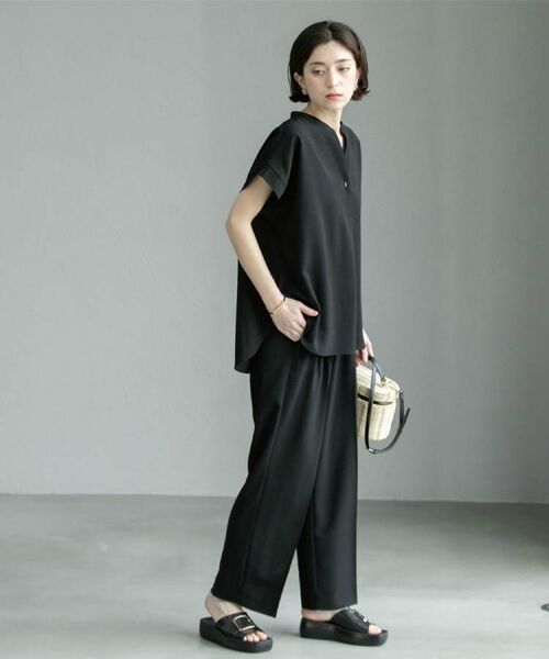 OPAQUE.CLIP / オペーク ドット クリップ パンツ | 《6色展開/丈が選べる》美脚イージーワイドパンツ/セットアップ対応【ストレッチ/洗濯機洗い可/防シワ】 | 詳細4