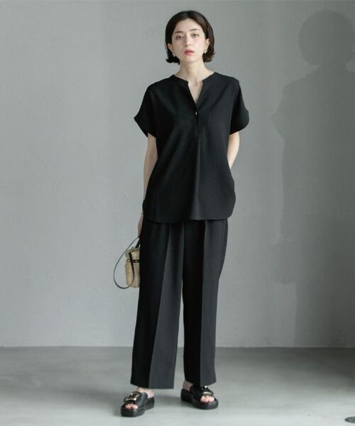 OPAQUE.CLIP / オペーク ドット クリップ パンツ | 《6色展開/丈が選べる》美脚イージーワイドパンツ/セットアップ対応【ストレッチ/洗濯機洗い可/防シワ】 | 詳細5