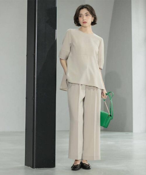 OPAQUE.CLIP / オペーク ドット クリップ パンツ | 《6色展開/丈が選べる》美脚イージーワイドパンツ/セットアップ対応【ストレッチ/洗濯機洗い可/防シワ】 | 詳細8