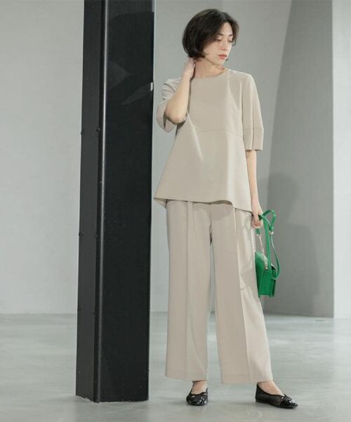 OPAQUE.CLIP / オペーク ドット クリップ パンツ | 《6色展開/丈が選べる》美脚イージーワイドパンツ/セットアップ対応【ストレッチ/洗濯機洗い可/防シワ】 | 詳細9