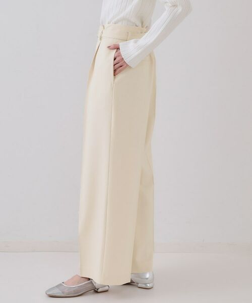 OPAQUE.CLIP / オペーク ドット クリップ パンツ | ベルト付きタックワイドパンツ/セットアップ対応【洗濯機洗い可】 | 詳細20