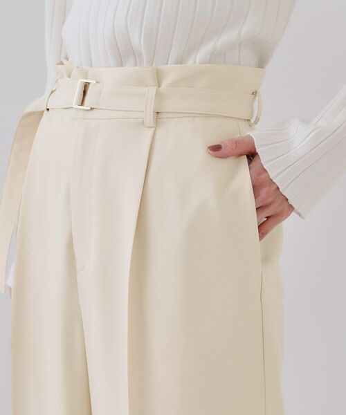 OPAQUE.CLIP / オペーク ドット クリップ パンツ | ベルト付きタックワイドパンツ/セットアップ対応【洗濯機洗い可】 | 詳細24