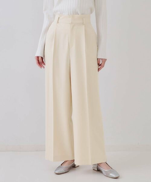 OPAQUE.CLIP / オペーク ドット クリップ パンツ | ベルト付きタックワイドパンツ/セットアップ対応【洗濯機洗い可】 | 詳細26