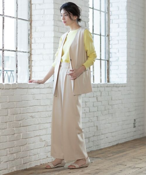 OPAQUE.CLIP / オペーク ドット クリップ パンツ | ベルト付きタックワイドパンツ/セットアップ対応【洗濯機洗い可】 | 詳細9