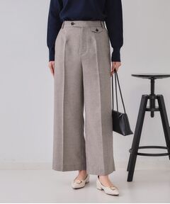 OPAQUE.CLIP / オペーク ドット クリップ パンツ | 麻混ラメワイドパンツ【洗濯機洗い可】