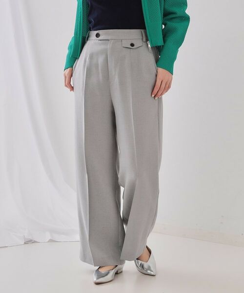 OPAQUE.CLIP / オペーク ドット クリップ パンツ | 麻混ラメワイドパンツ【洗濯機洗い可】 | 詳細1