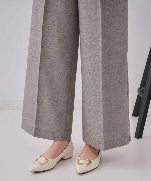 OPAQUE.CLIP / オペーク ドット クリップ パンツ | 麻混ラメワイドパンツ【洗濯機洗い可】 | 詳細15