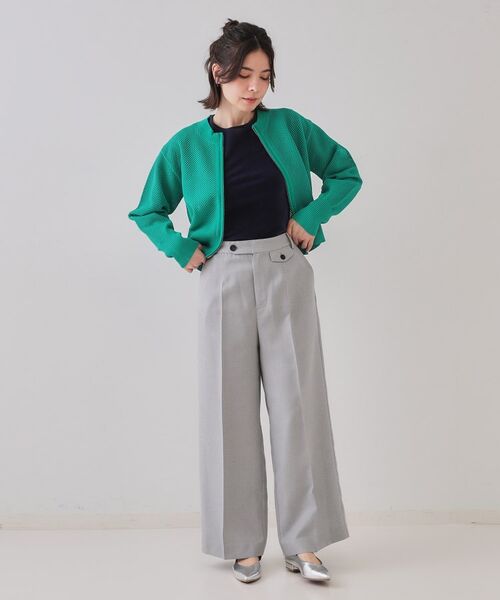 OPAQUE.CLIP / オペーク ドット クリップ パンツ | 麻混ラメワイドパンツ【洗濯機洗い可】 | 詳細2