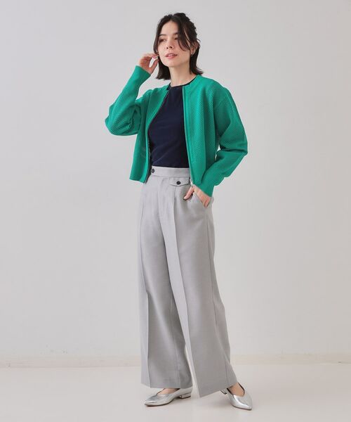 OPAQUE.CLIP / オペーク ドット クリップ パンツ | 麻混ラメワイドパンツ【洗濯機洗い可】 | 詳細3