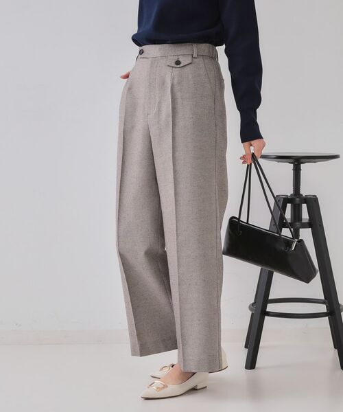 OPAQUE.CLIP / オペーク ドット クリップ パンツ | 麻混ラメワイドパンツ【洗濯機洗い可】 | 詳細5