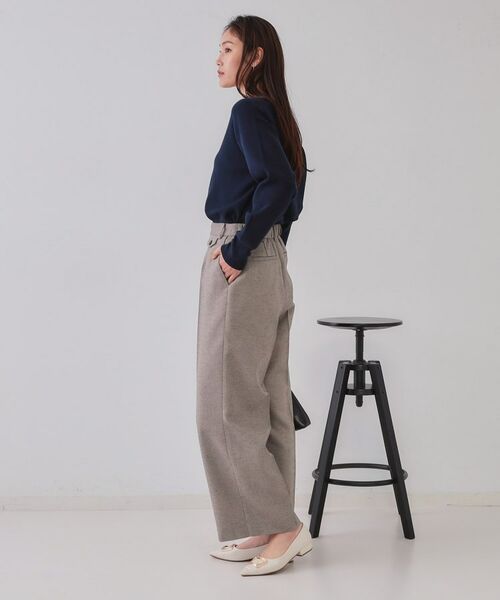 OPAQUE.CLIP / オペーク ドット クリップ パンツ | 麻混ラメワイドパンツ【洗濯機洗い可】 | 詳細7