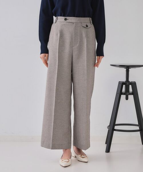 OPAQUE.CLIP / オペーク ドット クリップ パンツ | 麻混ラメワイドパンツ【洗濯機洗い可】 | 詳細9