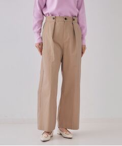 OPAQUE.CLIP / オペーク ドット クリップ パンツ | シャンブレーチノワイドパンツ【洗濯機洗い可】