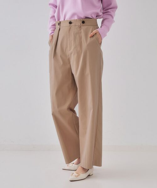 OPAQUE.CLIP / オペーク ドット クリップ パンツ | シャンブレーチノワイドパンツ【洗濯機洗い可】 | 詳細1